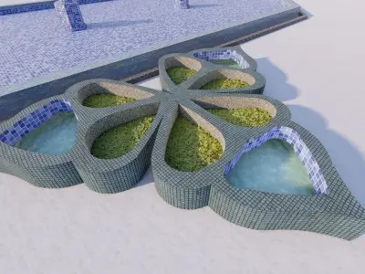 Octagonal Pool-Geometric Pool 3D model