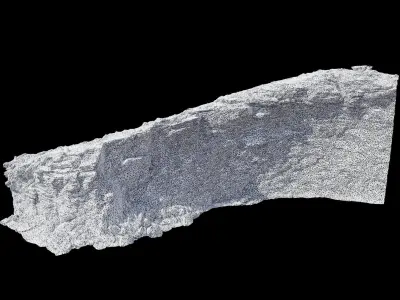 Large Mediterranean Coast Cliff PBR Scan  Low-poly 3D model