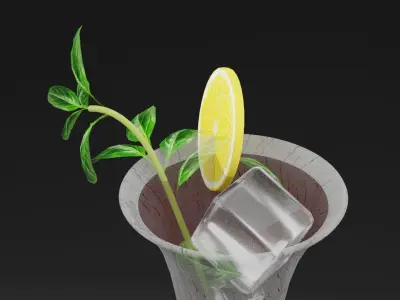 Exotic Fizz Juice Low-poly 3D model