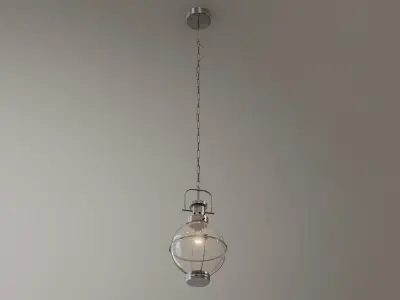 Industrial sphere lamp 3D model