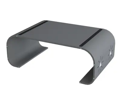 Sci-fi Table and Chair Low-poly 3D model