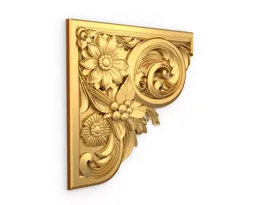 Classic carved corner decor ornament cnc 3d printing stl 04 3D print model purchase