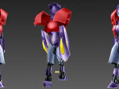 Robots Upshift Low-poly 3D model