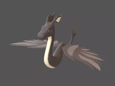 Cartoon Dragon Character v1 004 Low-poly 3D model