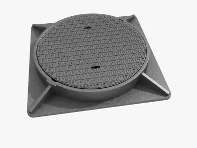 cast iron hatch 4 3D model
