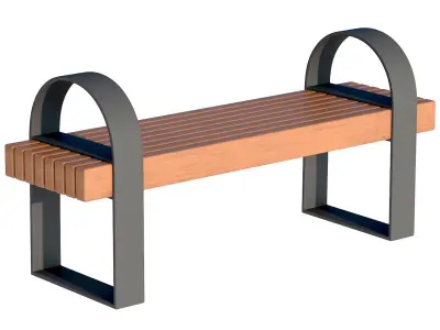 City Bench 05 Low-poly 3D model