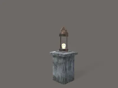 Pathway Lantern 02 Low-poly 3D model
