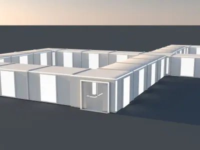 Sci Fi Interior Low-poly 3D model