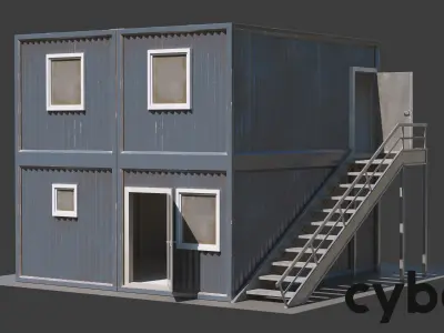 Container House Low-poly 3D model