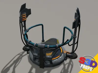 Scifi teleporter 3D model
