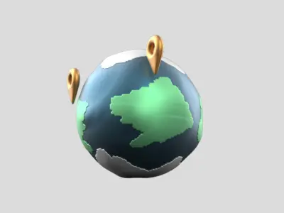 3D app web Icon Low-poly 3D model-14 Low-poly 3D model