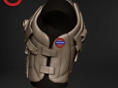 Sci fi character Torso armour v10 highpoly zbrush 3D model