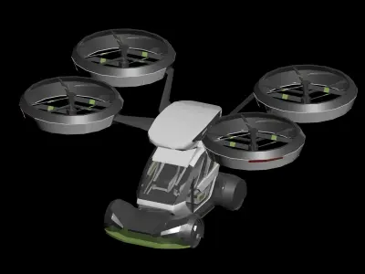 Hover Vehicles kit 1 Low-poly 3D model