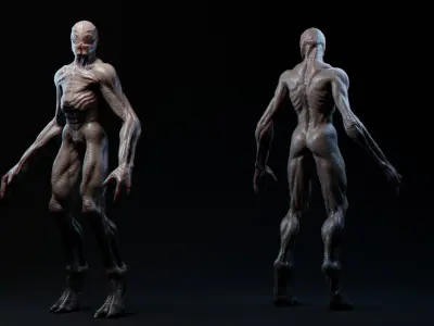 Alien M Low-poly 3D model