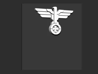 Reichsadler 2013  -  Wandrelief  -  Wall relief Low-poly 3D model