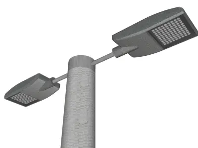 Concrete Lamp Post - Light Pole - Street Light - Group 06 3D model