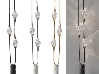 Il Pezzo 12 floor lamp with caustic effect 3D model