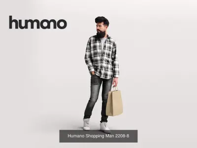 Humano 6-Pack - SHOPPING PEOPLE - 6x 3D models B