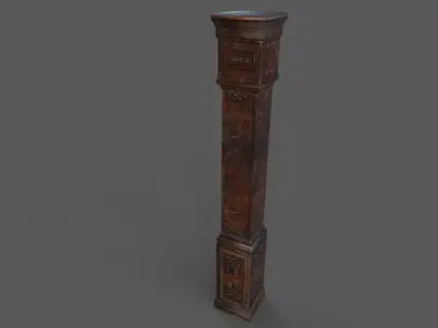 Old wood column Low-poly 3D model purchase