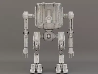  futuristic medical and war robot 3D model