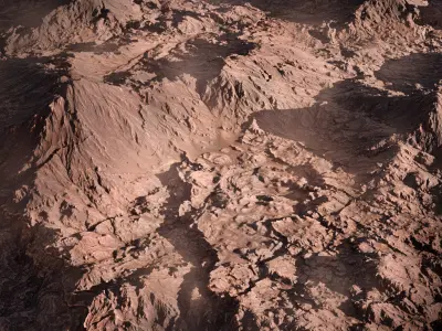 cinematic rocky terrain 4k 3D model