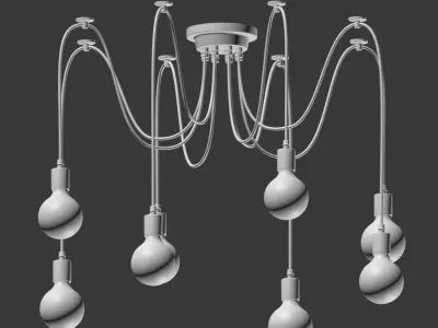 Wire Jungle Pendant Lights 3D model