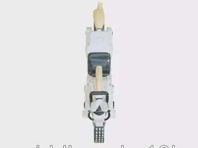 Mechanical Horse with Dynamic Shock Absorbers Low-poly 3D model