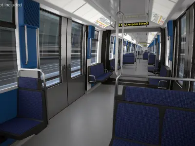  Paris Metro Subway Train MP 05 Rigged 