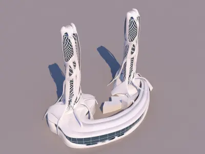 0082 - Organic Skyscraper 3D model
