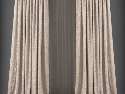 Curtain 3D model 291 Low-poly 3D model