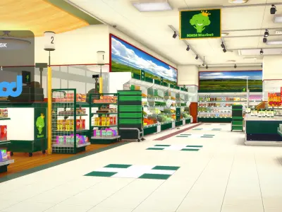 Japanese Supermarket 3D model