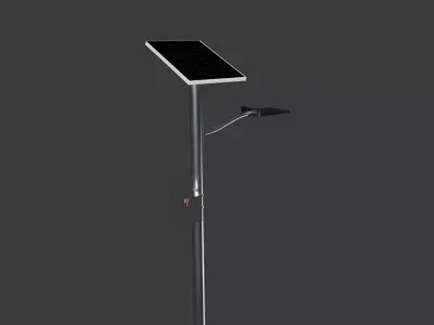 Solar Street Light Low-poly 3D model