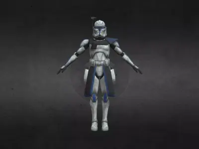 Captain Rex Low-poly 3D model