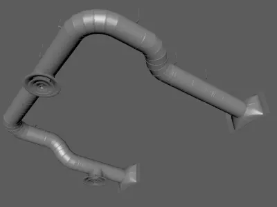 PipeA high-poly model pipes and ducts 3D model