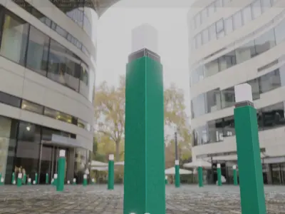 Street Light 8 Bollard 900mm Moss Green Version 6  Low-poly 3D model