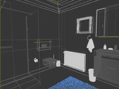 bathroom Low-poly 3D model