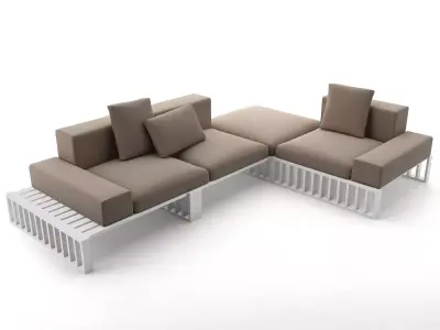Docks outdoor sectional sofa 3D model