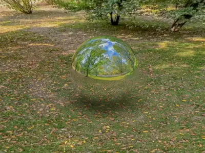 HDRI 016 Serene Green Park Landscape Low-poly 3D model