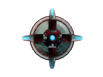 Force field generator 03 sci-fi Low-poly 3D model
