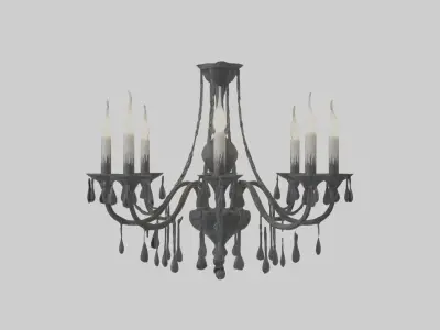Eeriechandeliermode 1 Low-poly 3D model