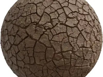 Dried Cracked Mud Ground PBR Texture  Texture