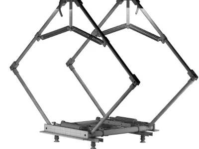  Train Pantograph Low-poly 3D model