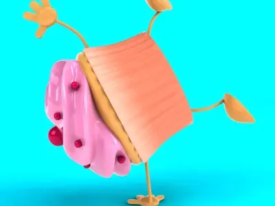 Fun cupcake 3D model