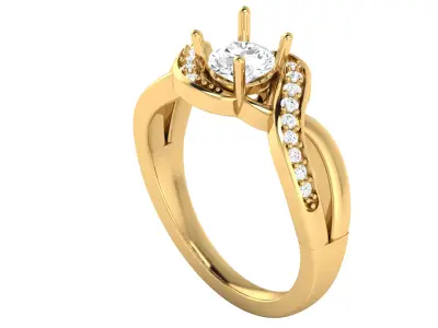 Women Ring  Render 3dm STL OBJ FBX Details 3D print model 233