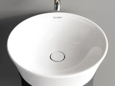 Duravit White Tulip Vanity Unit Set 4 3D model