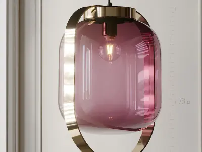 Jupiter Blush Pink Pendant Light from Rockett st George 3D model