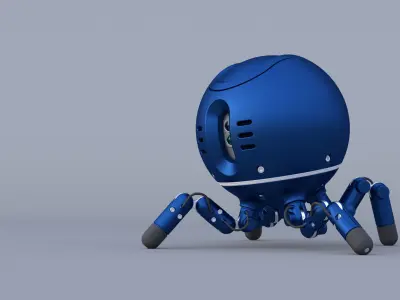 Shaderbot 1 robot with two legs 3D model
