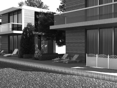 modern villa 3D model 32