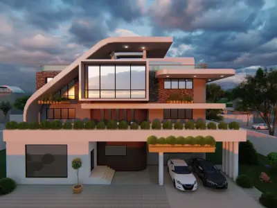 Villa modern 3D model