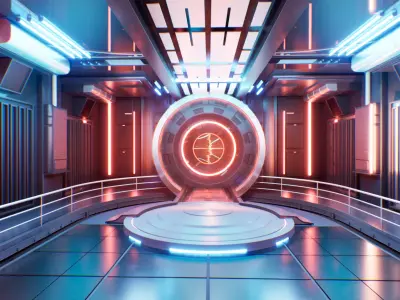 UE5 Virtual Lighting Stage Low-poly 3D model